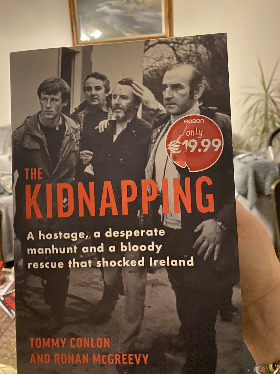 BrendaDrumm's tweet photo. Bought #thekidnapping for my Dad for his birthday. Turns out he was one of the Garda at the Derrada Woods and knows most of the named senior Gardai in the book. Side note to @easons please stop with the horrid price stickers that never come off cleanly https://t.co/fNoam32yJ7