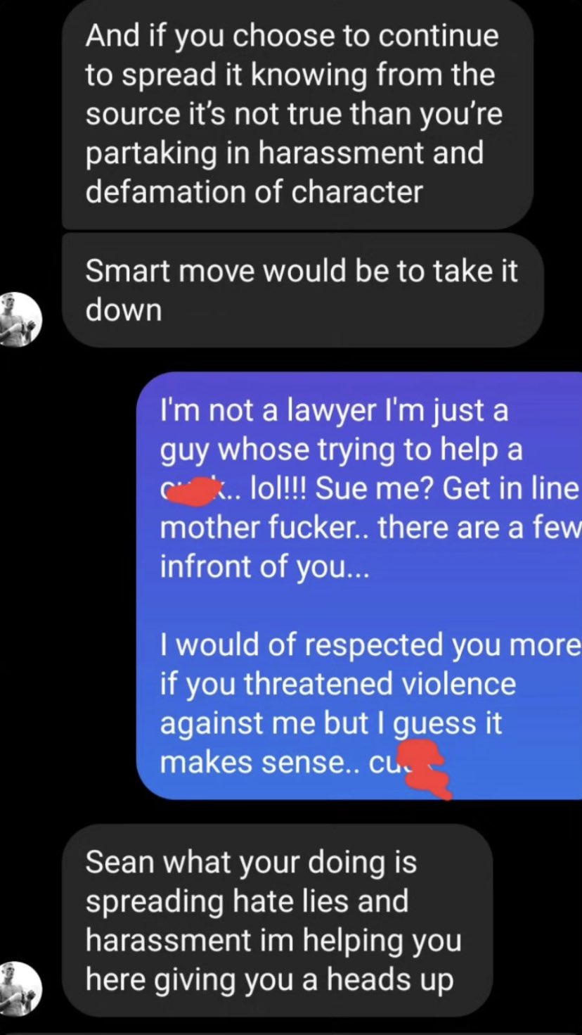 Garry and Strickland exchange messages