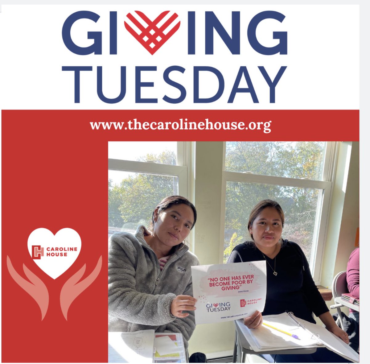 CarolineHouseCT's tweet photo. We would like to thank you for your continued support throughout the Giving Tuesday Campaign. Our goal at the Caroline House is $15,000. Continue to follow along with our campaign on Instagram, Facebook, and our website https://t.co/wwxy3r9Msr https://t.co/yzPXZ5P36d
