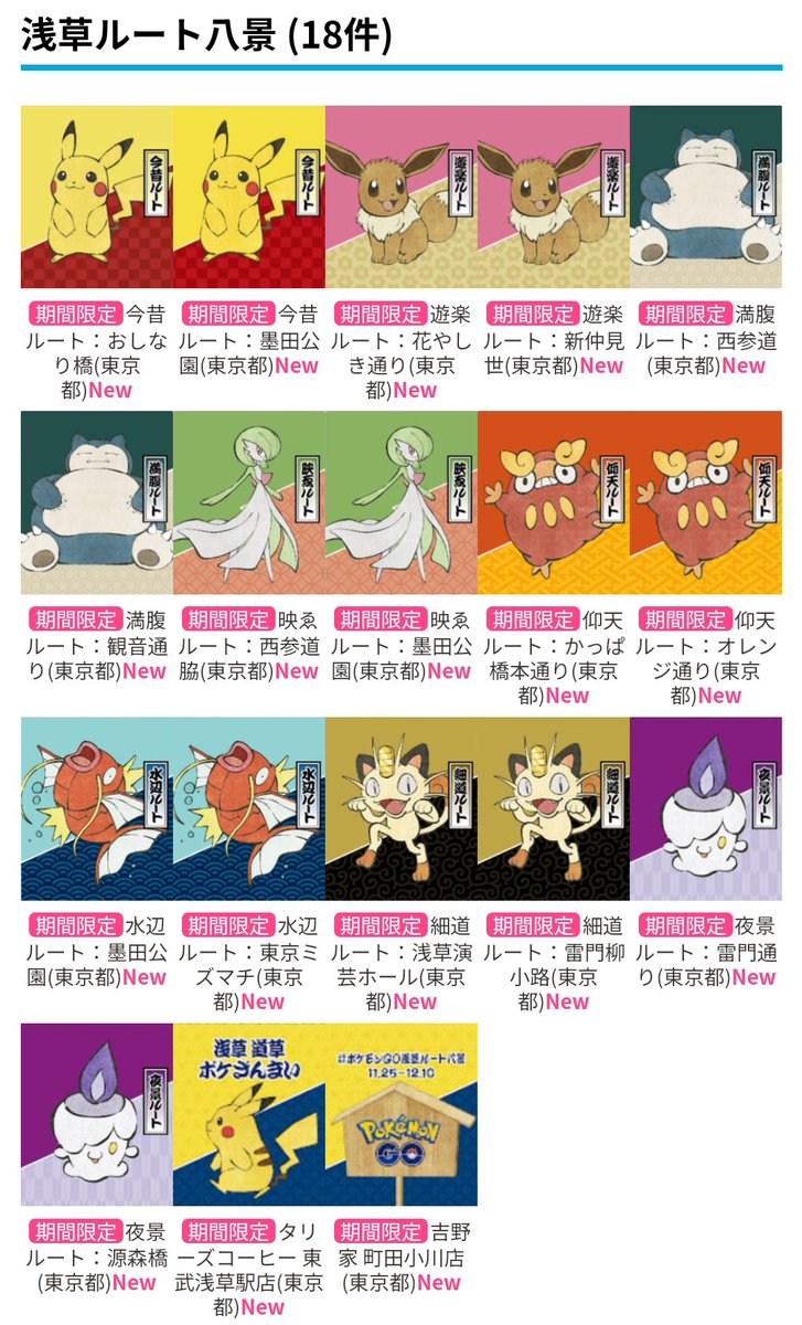 本日から東京都内のスポンサーポケストップとジムのポストカードが浅草