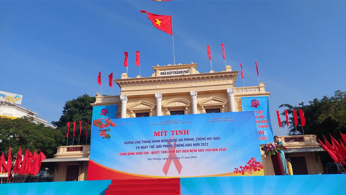 'I am proud to have been living healthy for 24 years with HIV. Our community must help each other to uptake HIV prevention, testing and treatment services without delay.' Said a woman living with HIV. #Vietnam National Meeting in observation of #WorldAIDSDay2023 @UNAIDS_AP