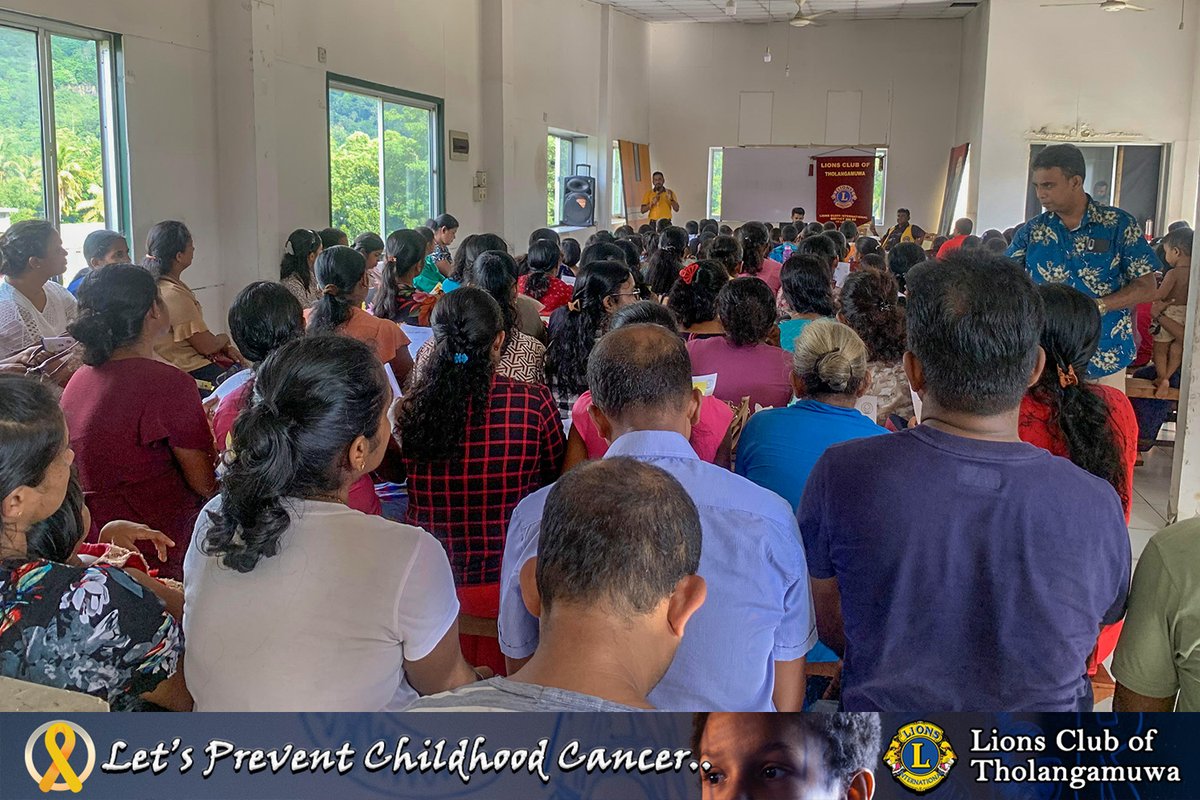 Lions conducted a prograTholangamuwa Lions Club organized a program to educate children and parents about childhood cancer.The Team Leader Childhood Cancer Lion Dr. Isuru Wijeratne participated as a preacher on this occasion to educate children and parents about childhood cancer.