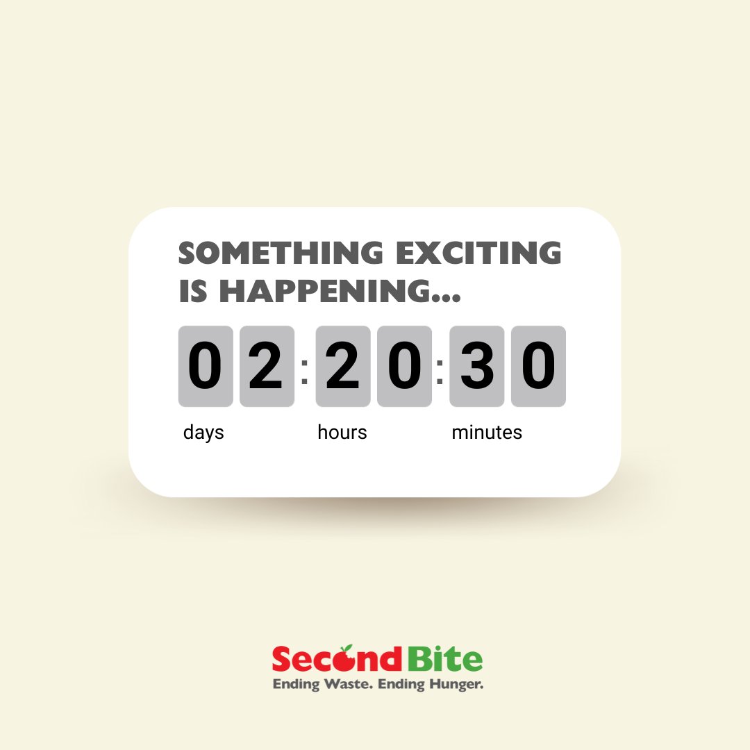 📆 The countdown is on - Something exciting is happening this Tuesday, 28th November, 9.30am AEDT... mark your calendar! 👀 #SecondBite #GivingTuesday #FoodForEveryone