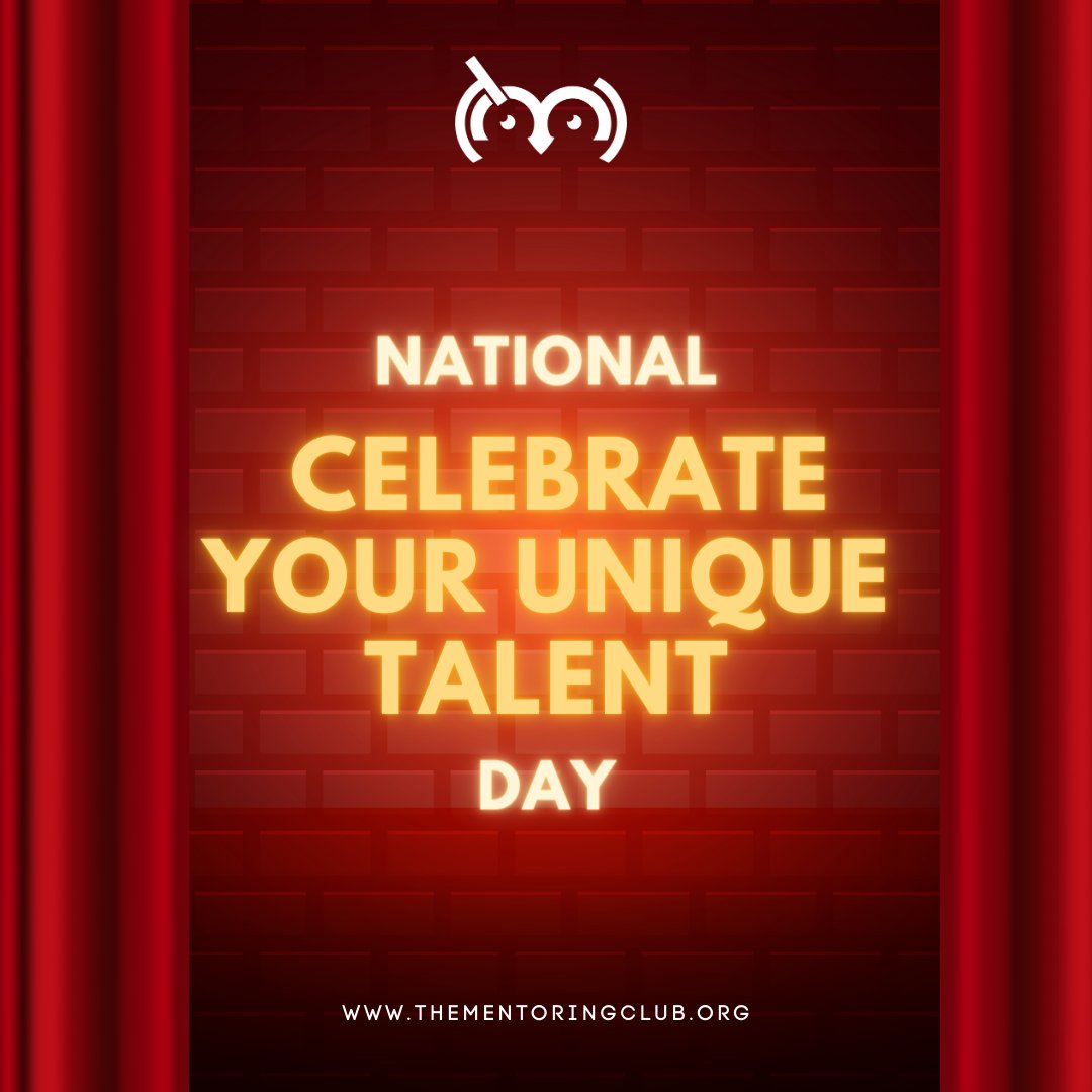 mentoring_club's tweet image. Today, let your unique talents shine bright! Embrace what makes you special and inspire others to do the same🤗✨

#unique #talent #uniquetalent #thementoringclub