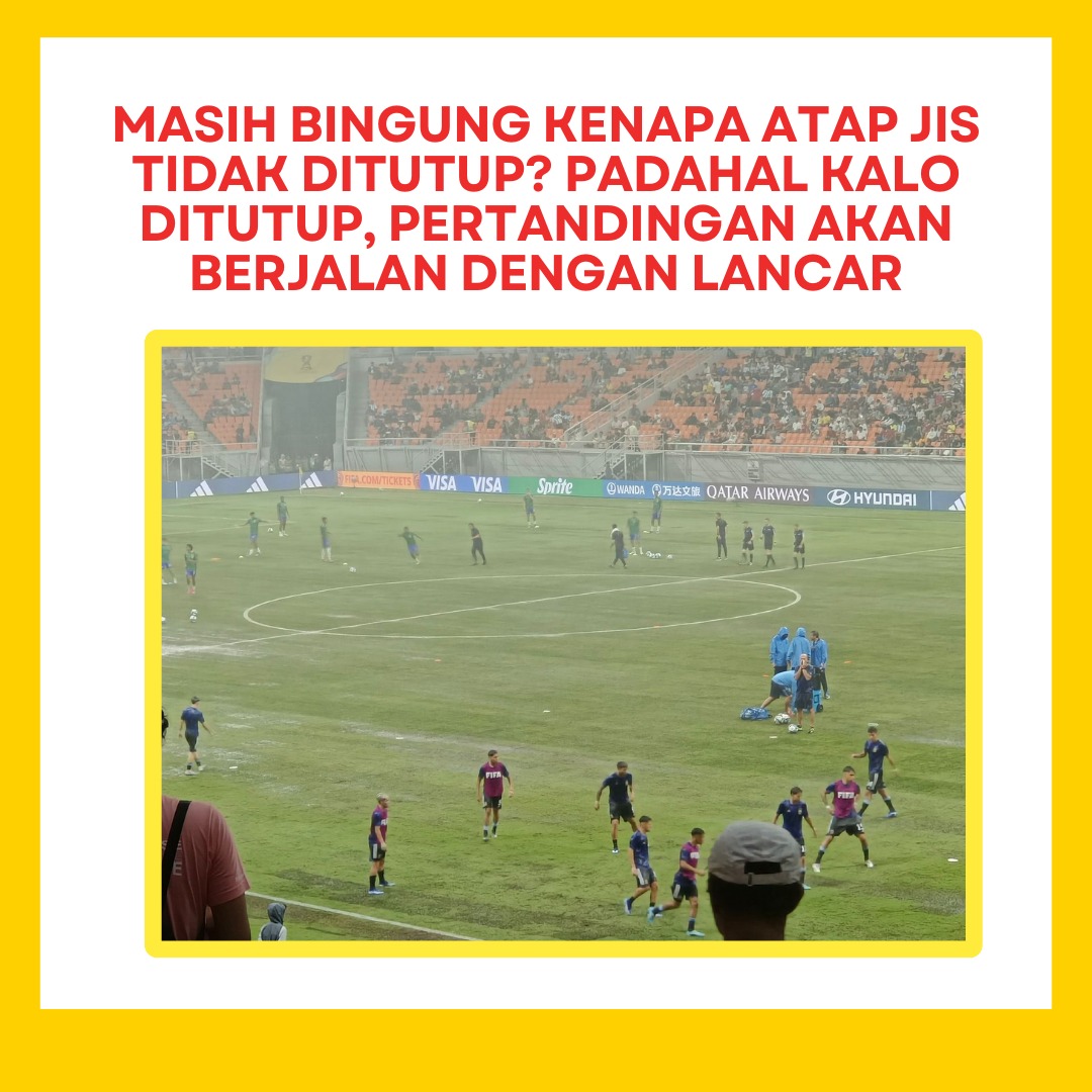 Nah lhoo... bingung kan pade lu..

#AtapJISkemana ? Ghoib ?
Bikin malu negara aja, stadion kok sampe banjir gara2 atap gak berfungsi.