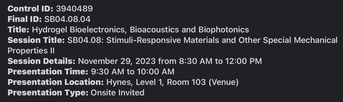 ProfZhaoMIT's tweet photo. I will give two talks at #F23MRS on “#Bioadhesive Technology Platforms” (Mon 3-3:30, Hynes 206) and “#Hydrogel #Bioelectronics #Bioacoustics #Biophotonics” (Wed 9:30-10, Hynes 103). Welcome to discussing frontiers of merging humans and machines! @SanaHeal @MITMechE @MIT_CEE @MIT https://t.co/QDoI0Se3KT
