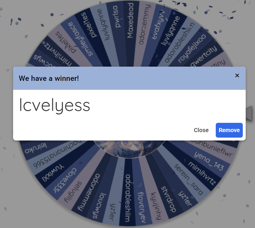 Winners!🏆: <a href="/adorableshiim/">shim cute 💙🌼🪐🌸🦋🐈‍⬛🐾💌🤍🐰⭐🌹 🎀🕸🐸🦢🩰</a> 
                            <a href="/YuwixXi/">Blu🧸🩷</a> 
                            <a href="/floveryev/">xo, yue .</a> 
                            <a href="/lcvelyess/">quit 📌 | dm @estheriiaa for anything 🎀</a> 
dm me to claim your prizes!