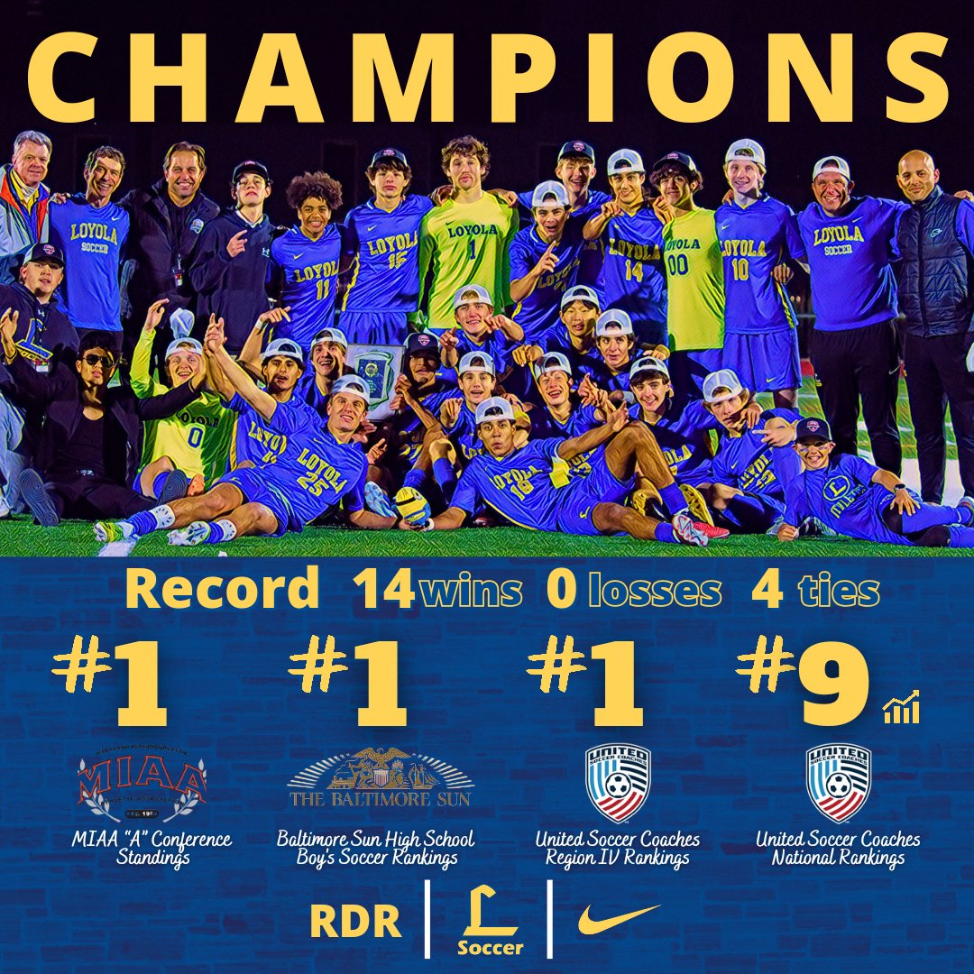 SoccerDons's tweet photo. 🚨🔵🟡⚽️ Final Rankings Released Following Dons Historic Season: 🏆#1 Ranking in Area / Region & #9 Ranking Nationally! 🔵🟡⚽️ #EarnedTheRight #RDR #AMDG https://t.co/WQTBI9LC58