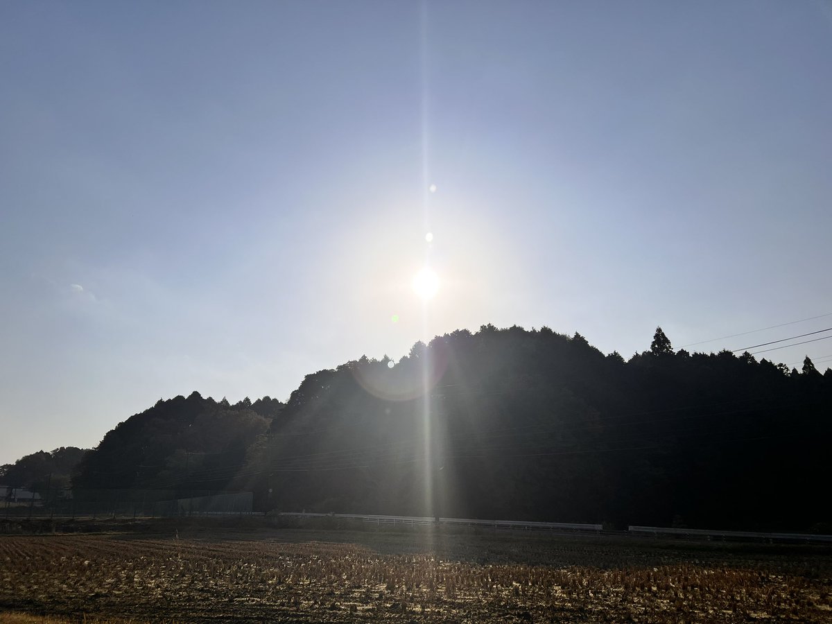 saki_strong's tweet photo. 3年ぶりに地元に帰省しました😊😊😊

夜行バスと電車を乗り継いで
早朝に到着！！！

晴天で気持ちいい朝でした☀️☀️☀️ https://t.co/7n1p4IvMej
