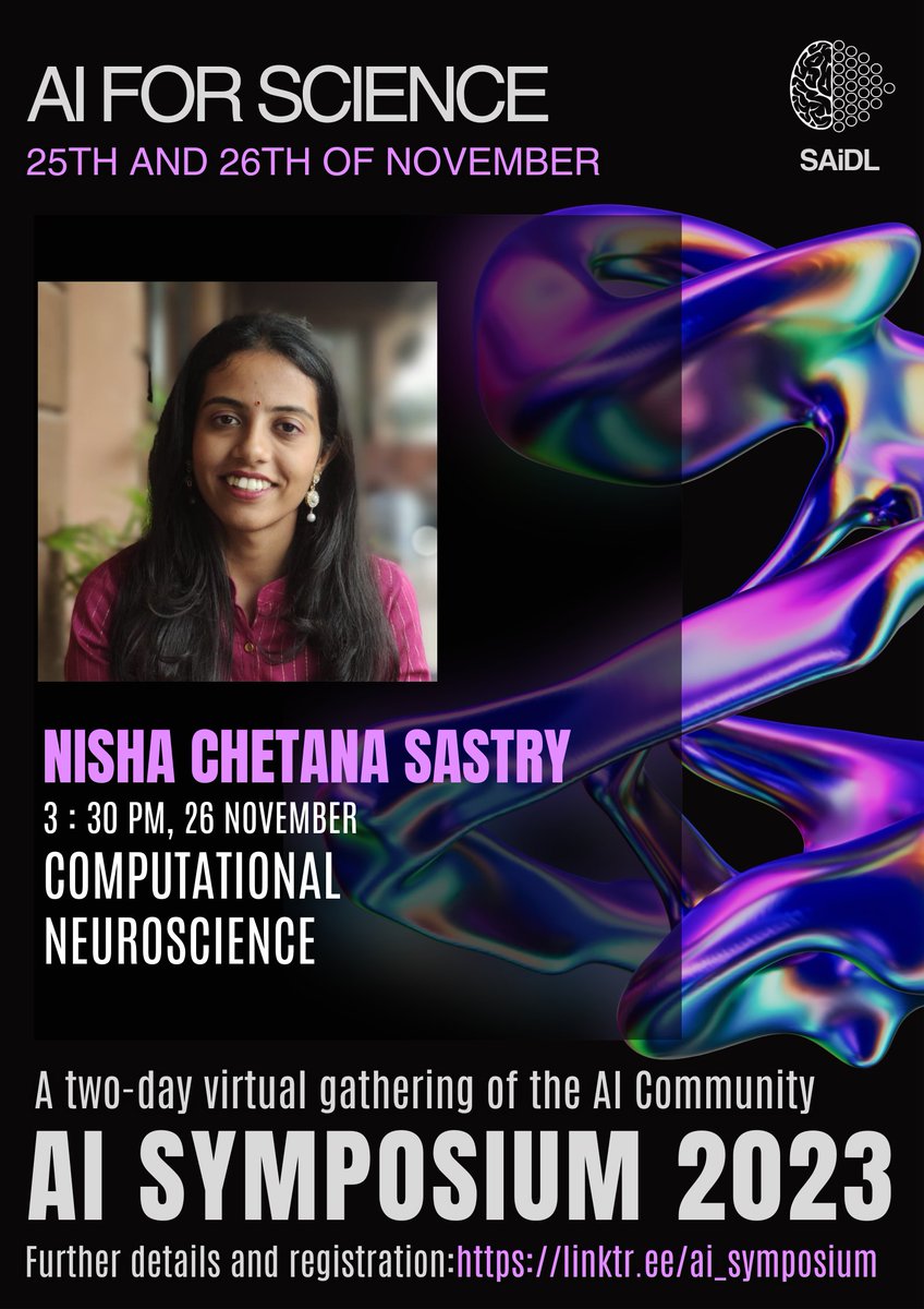 Our second session of the day, with Nisha Chetana Sastry on Computational Neuroscience, will start in 30 minutes at 3:30 pm IST!

WebEx : sdetu-pilani.webex.com/sdetu-pilani/j…

Join the discussion on our Discord channel: discord.gg/7hsRVRFd