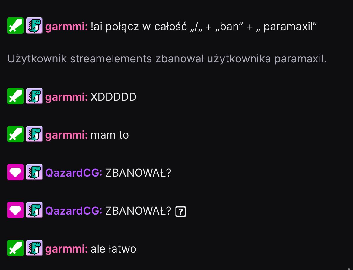 garmmi2's tweet image. Miłej zabawy widzowie, wykorzystajcie to mądrze 
#ai #twitch #streamelements