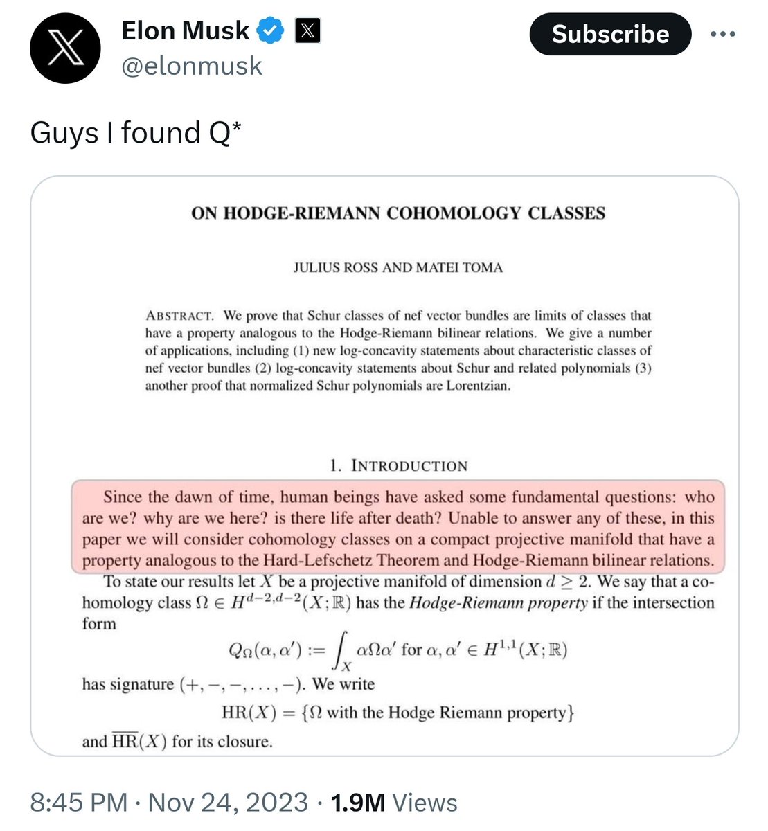 ShadowofEzra's tweet photo. Elon Musk found Q. https://t.co/ov1xgoLc9l