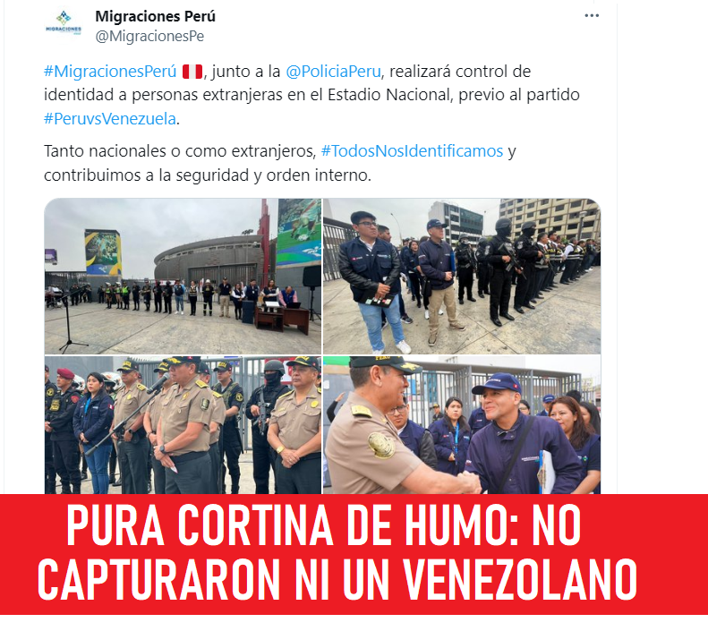 aldiaperupe's tweet photo. #HECHOS: La policia ahora también se dedica a hacerle cortinas de humo al régimen. (Ese día de fútbol el #Congreso le quitaba el derecho a los mov. regionales a participar en elecciones). La idea es que solo ellos se puedan reelegirse.

#TAG: Milagros Leiva Patricia Benavides https://t.co/j4Y5MnkjlP
