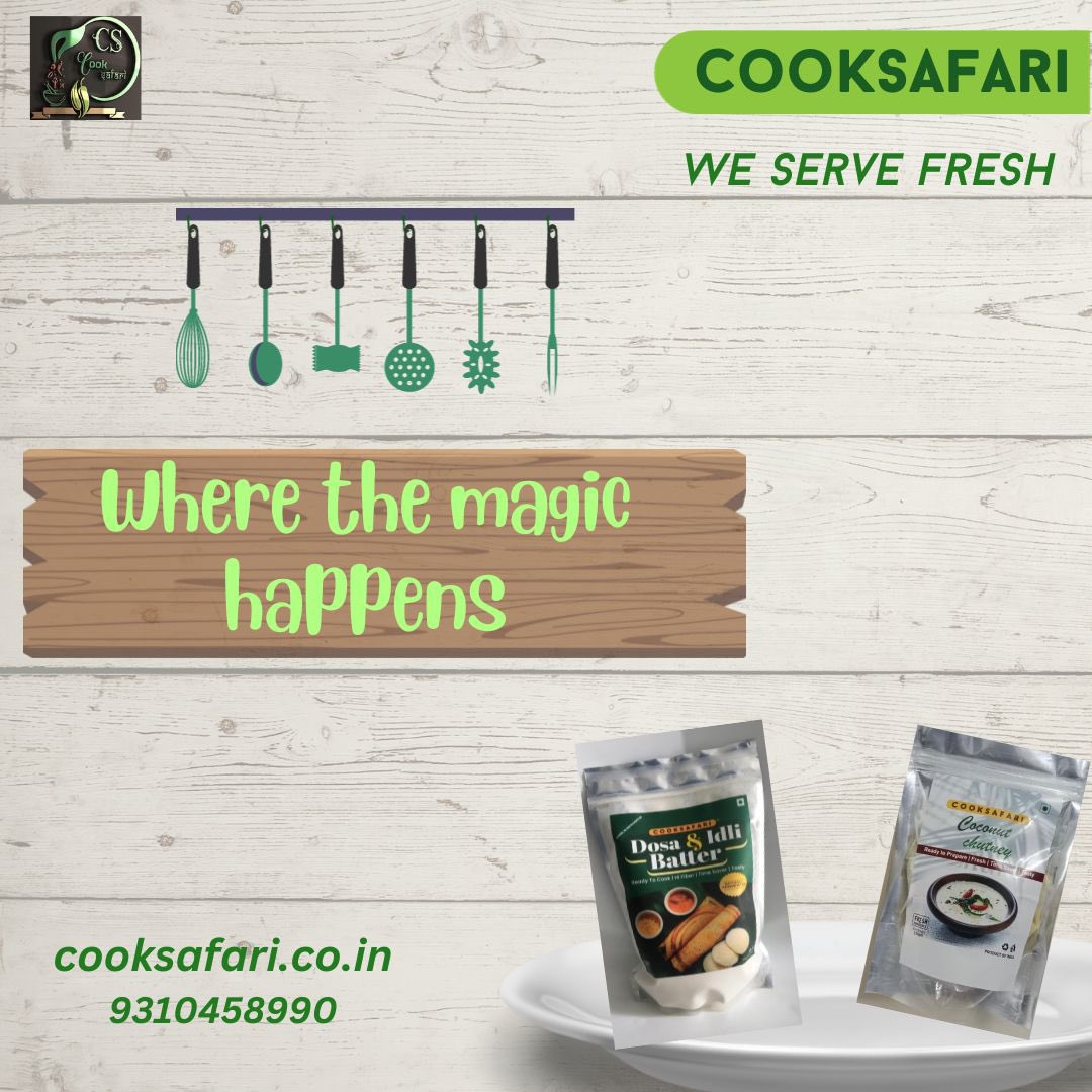 CookSafari's tweet image. Cooksafari ensures to provide fresh product, for that our team work day in &amp;amp; out to full its commitment 

Cook fresh with cooksafari batter and chutney 

Quick to cook and delicious to eat 

#cooksafari #readytocook #cookfresh #breakfast #batter #chutney #hasslefree #servefresh