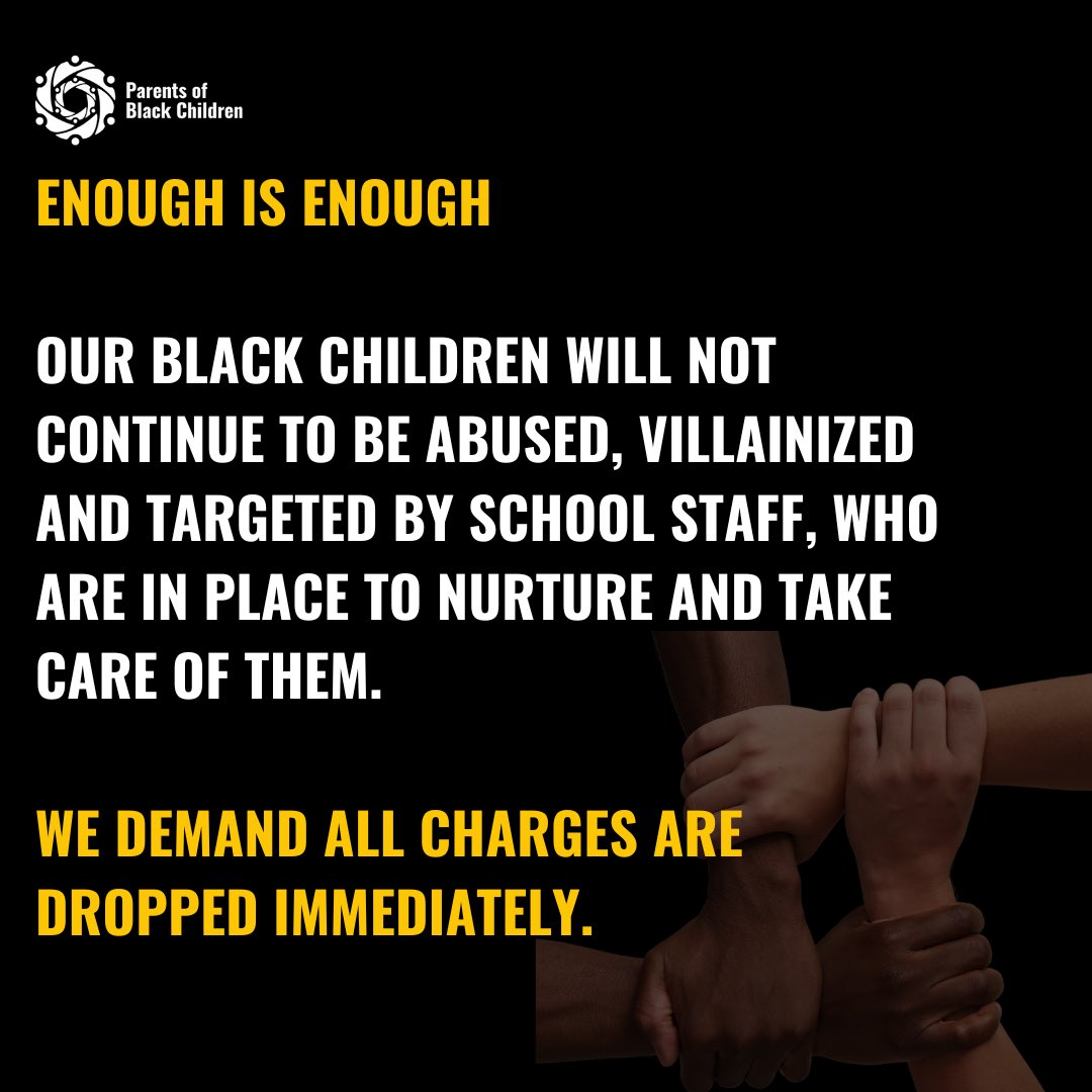 2/2 As a result, a mother witnessed her child being punched in the face by a police officer and pinned down, echoing George Floyd’s tragedy. ENOUGH IS ENOUGH #policedonotbelonginschools #blackstudentsmatter #antiBlackracism #violenceagainstBlackstudents