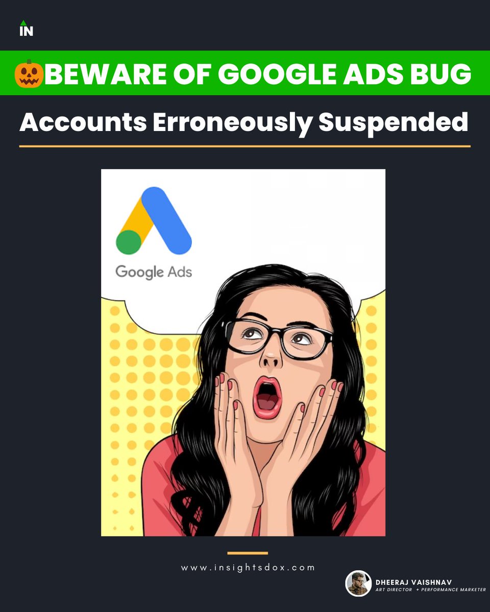 💡 #+Advertisers, be aware of a recent bug in the Google Ads system that triggered emails informing some users that their accounts were suspended.
#GoogleAds #Bug #AccountSuspension #googleadexpert #PPCSpecialist #DigitalMarketer