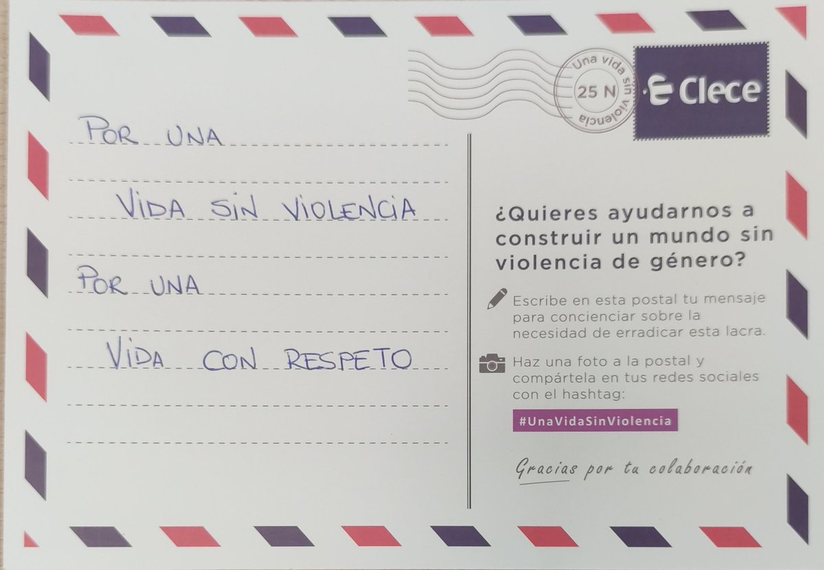 Shantyssp's tweet photo. ¡¡¡Alzo mi voz ante la violencia contra la mujer!!! #UnaVidaSinViolencia #Clece #25N https://t.co/Kw3wFIAJ9d
