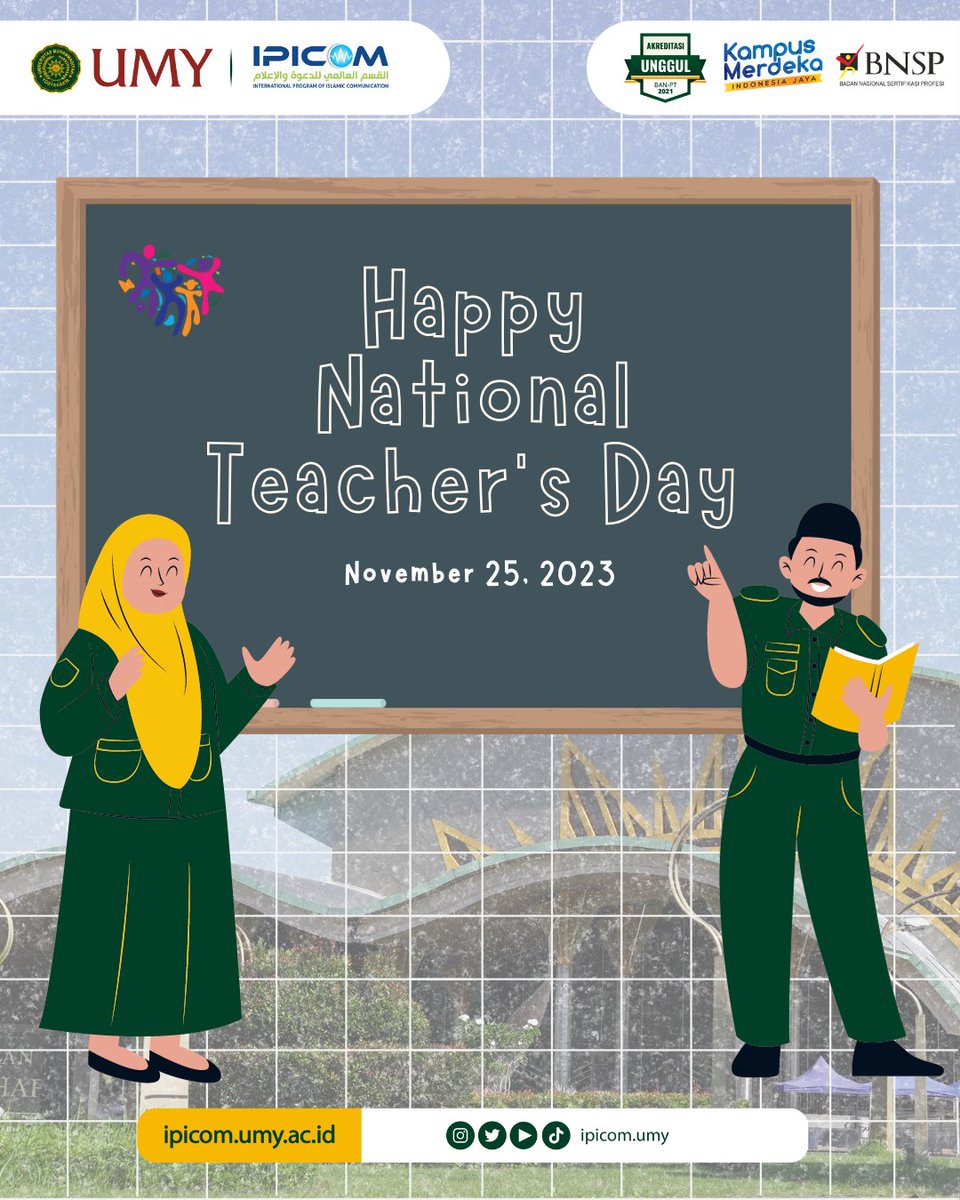 Happy Teacher's Day!
"A good example is a precise sermon." - K.H Ahmad Dahlan

#teachersday #harigurunasional #ipicom #kpiumy #umyogya