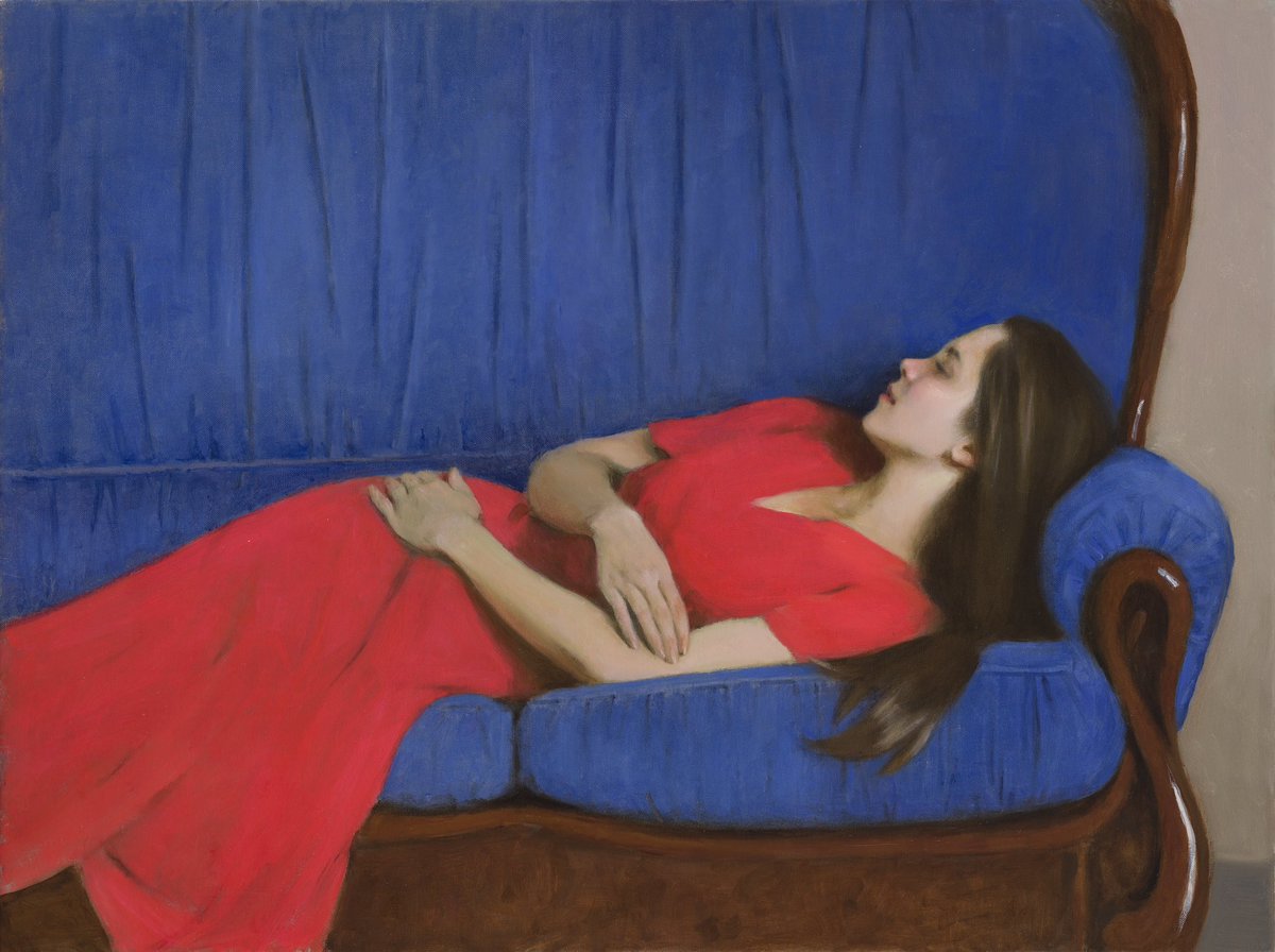 “Midday nap”
Oil painting