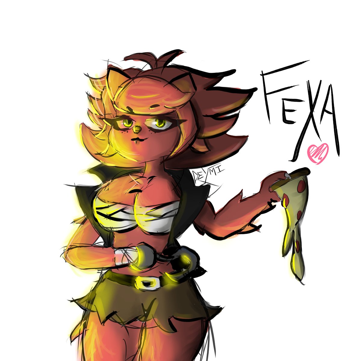 MigueDeymi's tweet photo. Thank you @CryptiaCurves for creating such a beautiful model! I just learned to draw digitally, I hope you like this beautiful #fexa 🦊Sorry for my bad english😔 #fnafart #FiveNightsAtFreeddys #foxyfnaf #sketchart #learningdigitalart https://t.co/jovnAURpw9