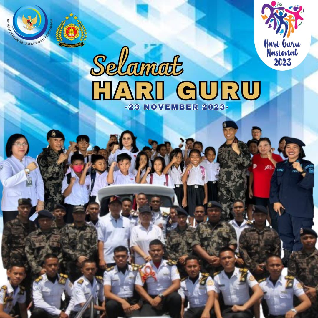 LanPSDKPBitung's tweet photo. Halo #SahabatBahari,
Pangkalan PSDKP Bitung mengucapkan Selamat Hari Guru Nasional 2023.
"Para Guru adalah Pelaut yang Membimbing Melalui Lautan Ilmu".
Jangan Lupa Berterima Kasih Kepada Guru yang telah mengajari kita yah #SahabatBahari🙌🏻
#KKPTHRIVE
#PSDKPHEBAT
#PSDKPBITUNG https://t.co/K4vesZbj4A