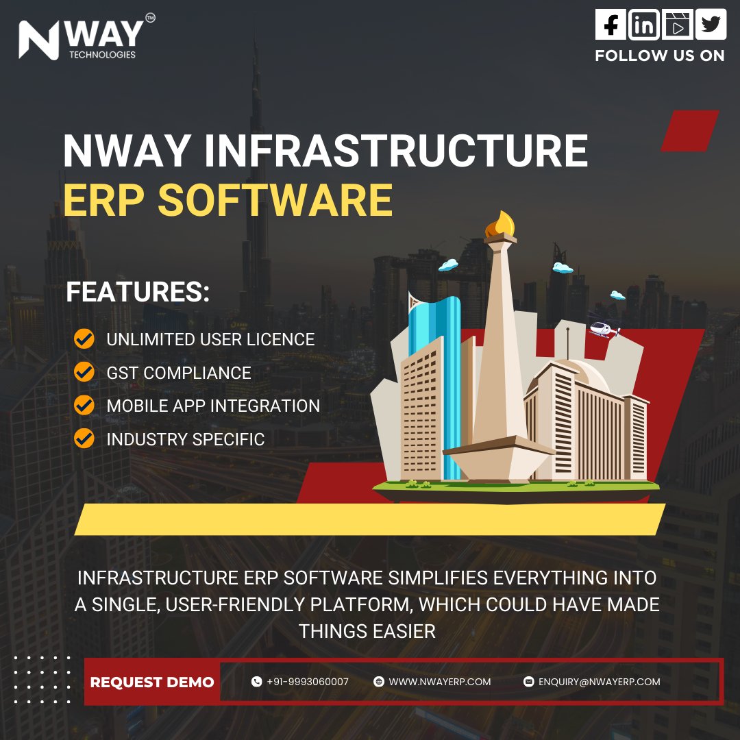 Nway_Tech's tweet image. 𝗡𝗪𝗔𝗬 𝗜𝗻𝗳𝗿𝗮𝘀𝘁𝗿𝘂𝗰𝘁𝘂𝗿𝗲 𝗠𝗮𝗻𝗮𝗴𝗲𝗺𝗲𝗻𝘁 𝗘𝗥𝗣 𝗦𝗼𝗳𝘁𝘄𝗮𝗿𝗲

Excited to streamline Your Business operations with NWAY Infrastructure ERP Software!

#ERPSoftware #InfrastructureManagement #SimplifiedOperations #Efficiency #BusinessSolutions  #NwayERP