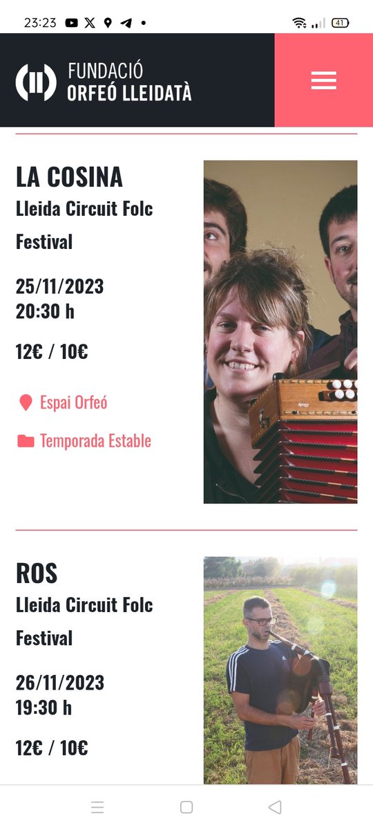 CompanyStas's tweet photo. 2/4 de 9hN #laCosina a l'@orfeolleidata

9hN
~@BumDitty La Floresta/salaUREF
~@Sandramonfort__ a Madrid

2/4 d'11hN @JoanGarrigaMG
i el #MariatxiGalàctic a S Feliu de Guíxols/salaLasVegas

2/4 de 12hN @LaBossadUrina a Granollers/NauB1 https://t.co/EoxWuweKHq