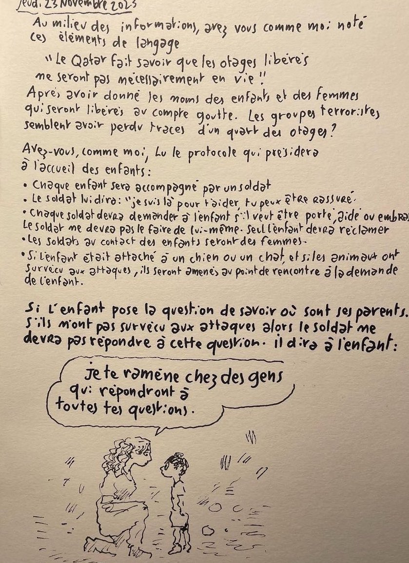 Eve Hohman (@evehoh) on Twitter photo Jâattends.
Je me réjouis pour ceux qui sont libres.
Je tremble de ce quâils ont dĂ» vivre.
Je prie pour quâils se reconstruisent.
Pour les miens, jâattends.
Pour tous les autres, jâattendrai. Jusquâau dernier.
<a href="/joannsfar/">Sfar Joann</a> đđ» de vos mots si justes, de vos dessins si beaux. Jâattends.
Je me réjouis pour ceux qui sont libres.
Je tremble de ce quâils ont dĂ» vivre.
Je prie pour quâils se reconstruisent.
Pour les miens, jâattends.
Pour tous les autres, jâattendrai. Jusquâau dernier.
<a href="/joannsfar/">Sfar Joann</a> đđ» de vos mots si justes, de vos dessins si beaux.