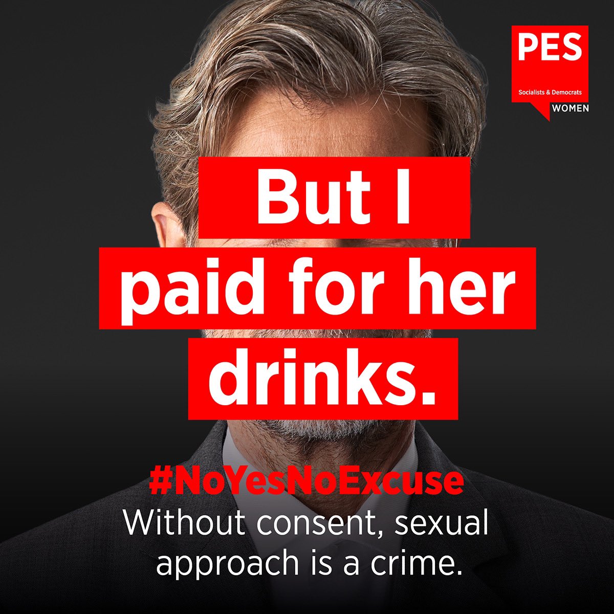 Today, on International Day for the Elimination of Violence Against Women, we call for a Europe that has #zerotolerance for #GBV. A Europe that ensures women are equally protected. A Europe that defines sexual assault and rape based on lack of consent. #NoYesNoExcuse