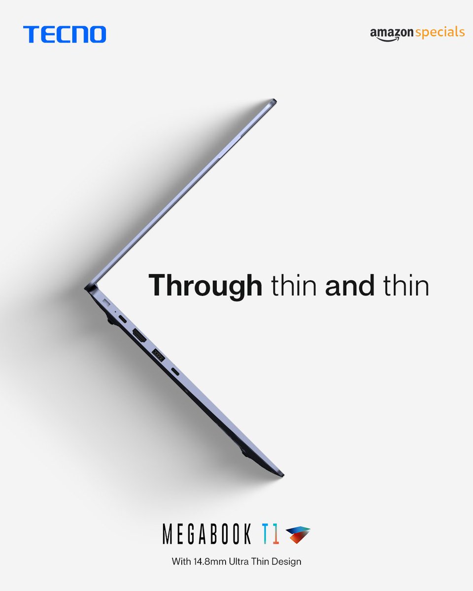 TecnoMobileInd's tweet photo. Sleek, slim but mighty on performance - #TECNOMegabookT1.
Drop an emoji to describe its performanceππ»
Buy now on No Cost EMI for up to 18 months.
Available on @amazonIN.
Know more: https://t.co/iQ4VeazDO8
#Tecno #MegabookT1 #LifeMadeLight https://t.co/d0cPXwBq7Q