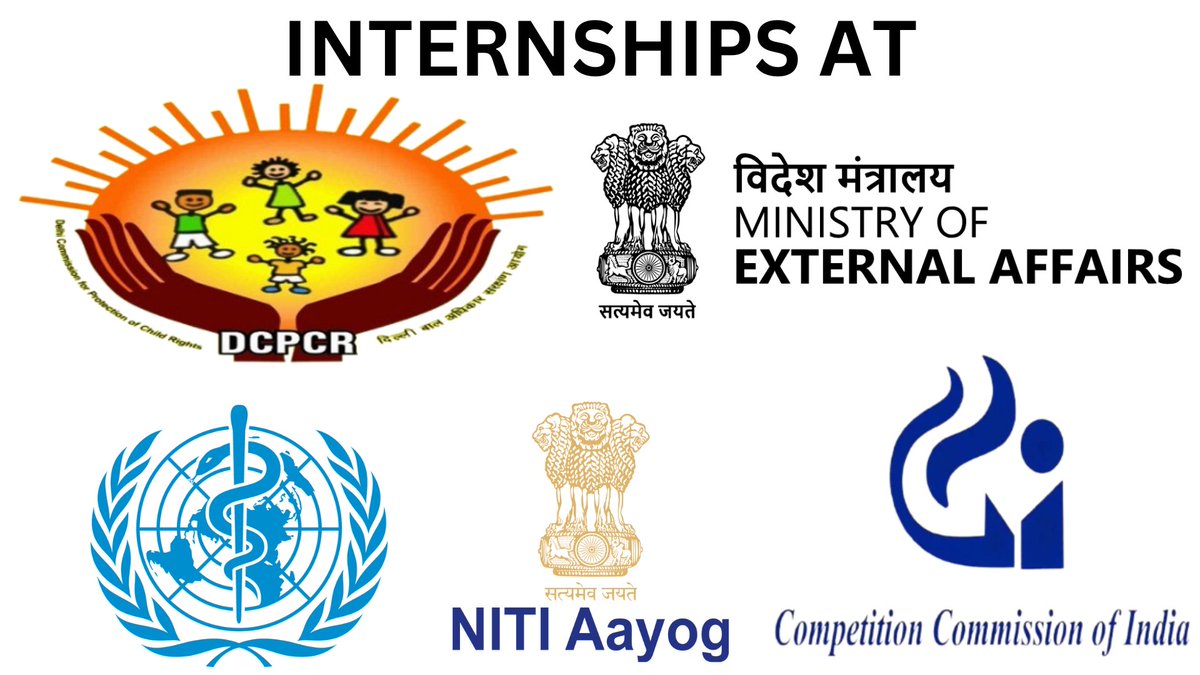 CSEPlanB's tweet image. 5 Govt. Internships for #UPSC aspirants to make money with prep
• NITI Aayog
• Ministry of External Affairs
• World Health Organisation
• Competition Commission of India
• Delhi Commission for Protection of Child Rights (DCPCR)
Bookmark 🔖 to save