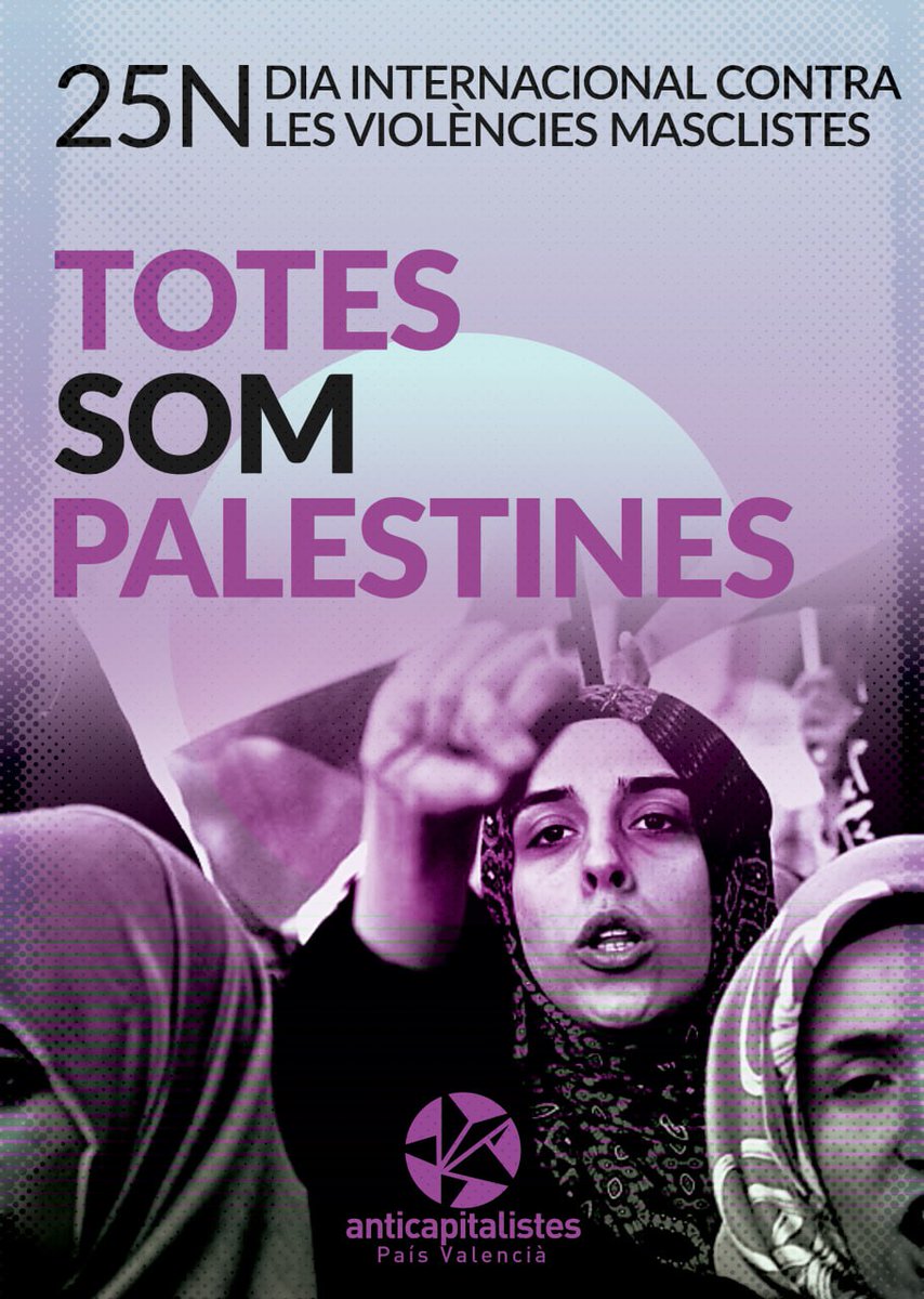 #25N Totes som Palestines

Davant el genocidi perpetrat per Israel, el moviment feminista ha de posicionar-se contra eixa forma monstruosa de violència masclista que és el colonialisme d'Israel. Cap assassinada més, ni ací, ni en cap lloc.