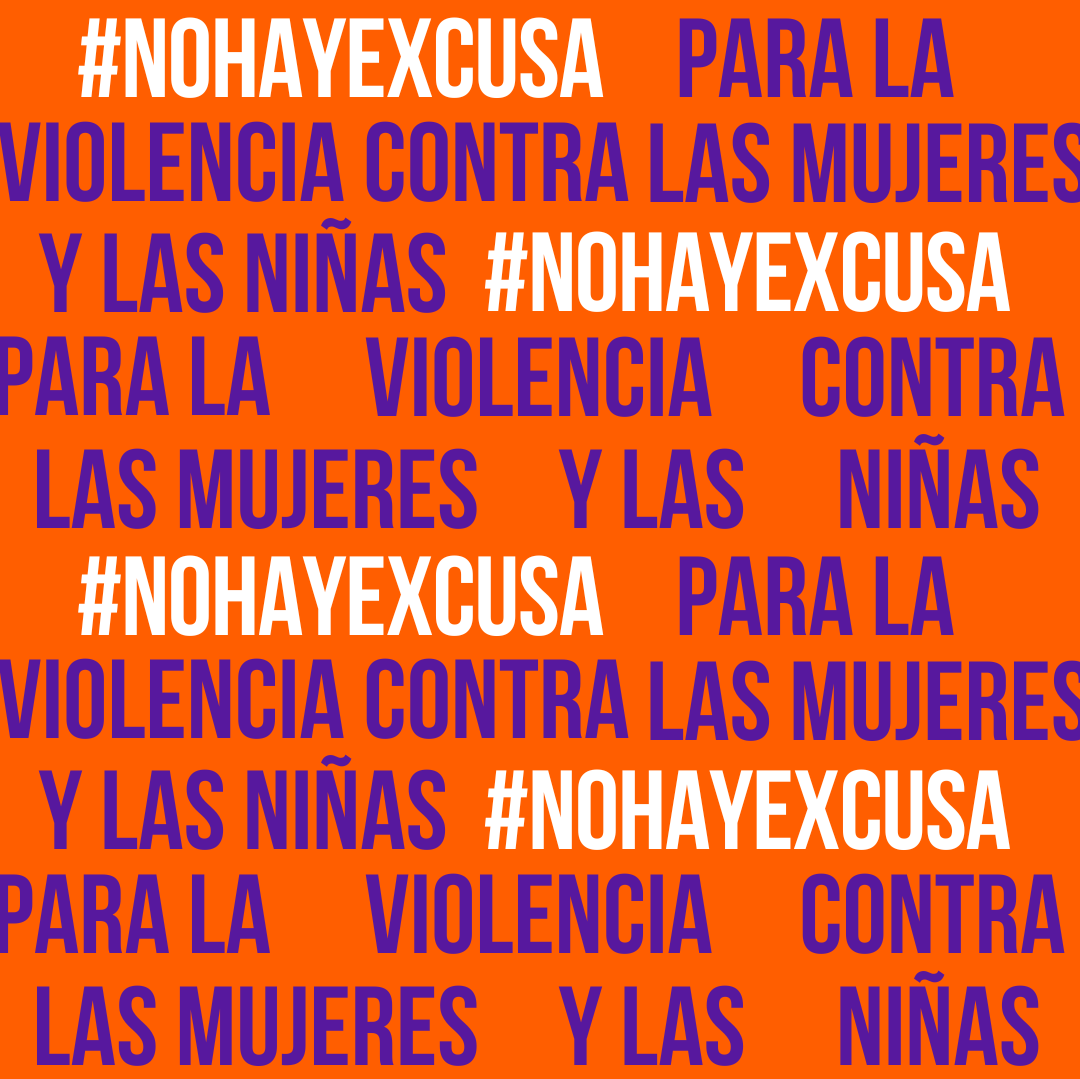 #NoHayExcusa: Actúa para poner fin a la violencia contra mujeres y niñas.
25 de noviembre: Día Internacional de la Eliminación de la Violencia contra la Mujer.
<a href="/onumujeres/">ONU Mujeres</a> <a href="/unwomen/">Maria A Reed Stacey</a>
un.org/es/observances…
