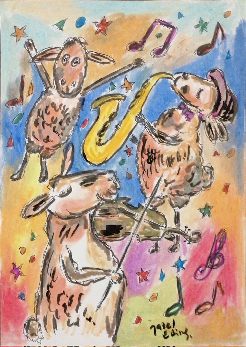 jaleledineart's tweet photo. "Festive ambience" markers and pastels drawing by jaleledineart.
Have a great weekend everyone 🎉🎊🎄
#art #dailyart #artwork #jaleledineart #drawing #markerdrawing #pastelart #weekend #festive #ambience #music #sheepworld https://t.co/3RJlVlDAzw