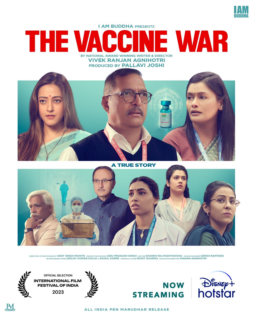 Those who always want to know what's good to watch on OTT, your search ends here. If you are among those who couldn't watch #TheVaccineWar on theatres, it is now available on @disneyplusHS Trust me, after #TheKashmirFiles, it is another masterpiece made made by @vivekagnihotri…