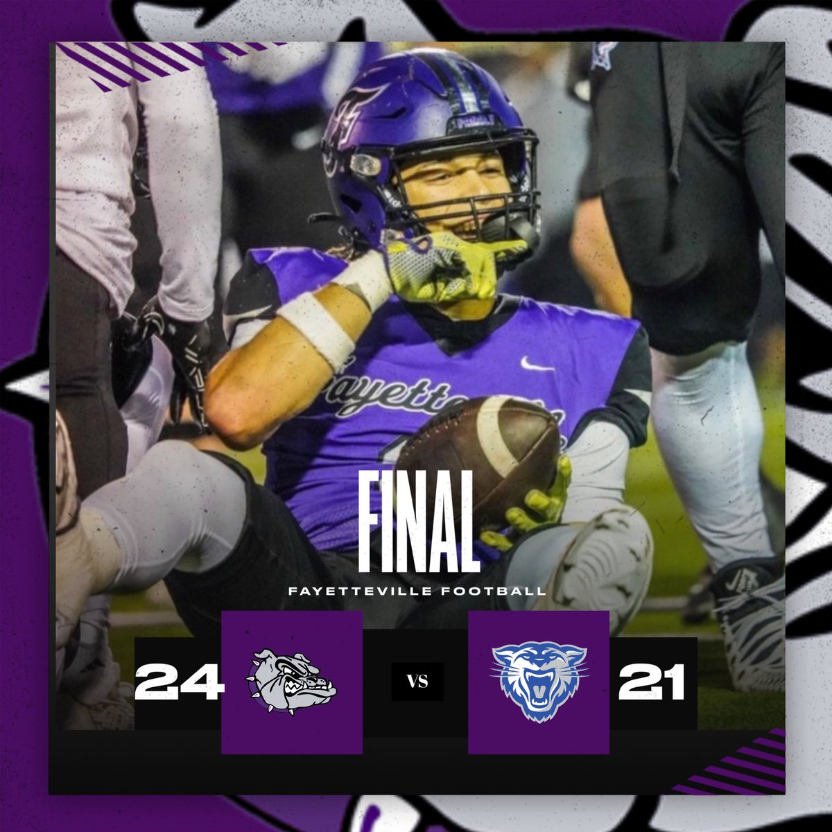 FayBulldogsFB's tweet photo. There’s no hope at Harmon….see you in the Rock! #PurpleReign  ☔️☔️ https://t.co/Y0mBuDfsRo