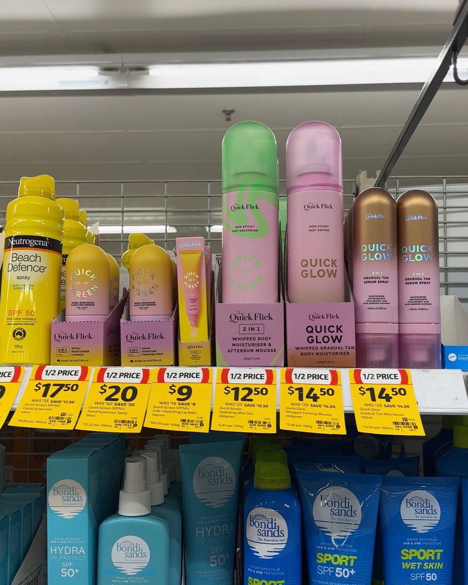 TheQuickFlickAu's tweet image. Our entire Quick Flick line at #Coles is currently HALF PRICE?!!! 😱

RUN don't walk to your nearest Coles location! 🇦🇺

#TheQuickFlick #QuickScreen #QuickGlow #ColesAustralia
