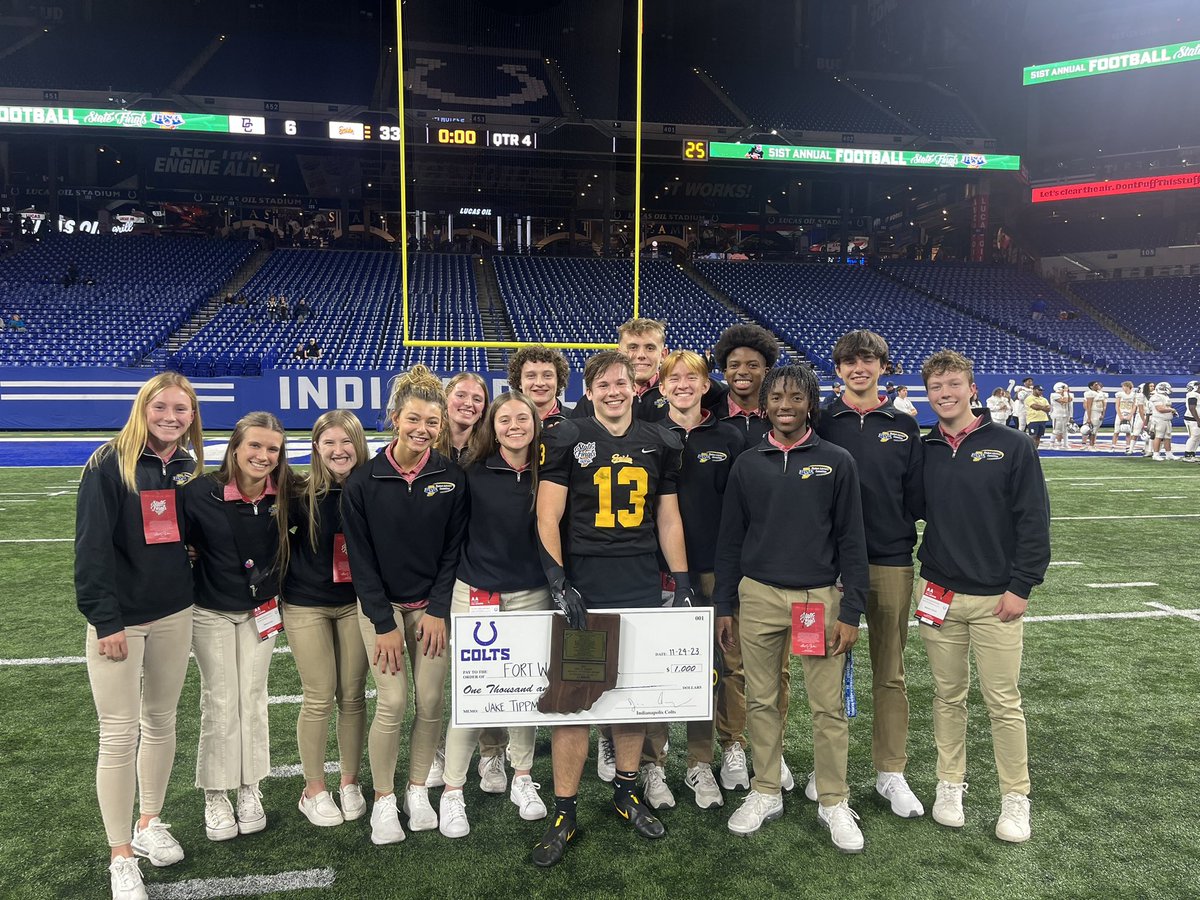 Our <a href="/IHSAA1/">IHSAA</a> Student Advisory Committee Vice President, Jake Tippmann, of <a href="/SniderAthletics/">Snider Athletics</a>, was named the Mental Attitude Award Winner for the 5A 🏈 State Finals Game. #BeAChampionOfHighSchoolSports #ThisIsYourIHSAA #FaceOfSportsmanship #EducationBasedAthletics
<a href="/IHSAAFoundation/">IHSAA Foundation</a>