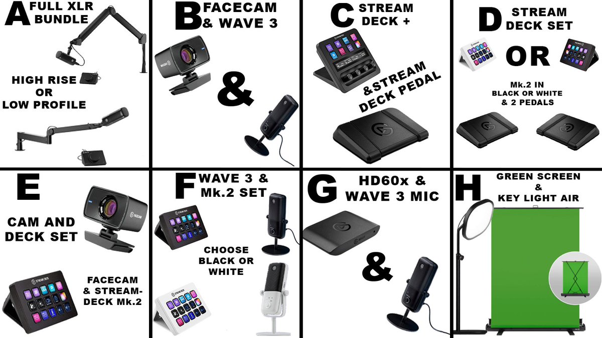 We love the <a href="/elgato/">Elgato</a> Black Friday Sales so much that we're giving some away this week! 

As a streamer, which ONE of these awesome BF bundles would make your whole day?

1 Entry for answering the question, 1 additional entry for retweeting after you answer. Please read below.  1/3