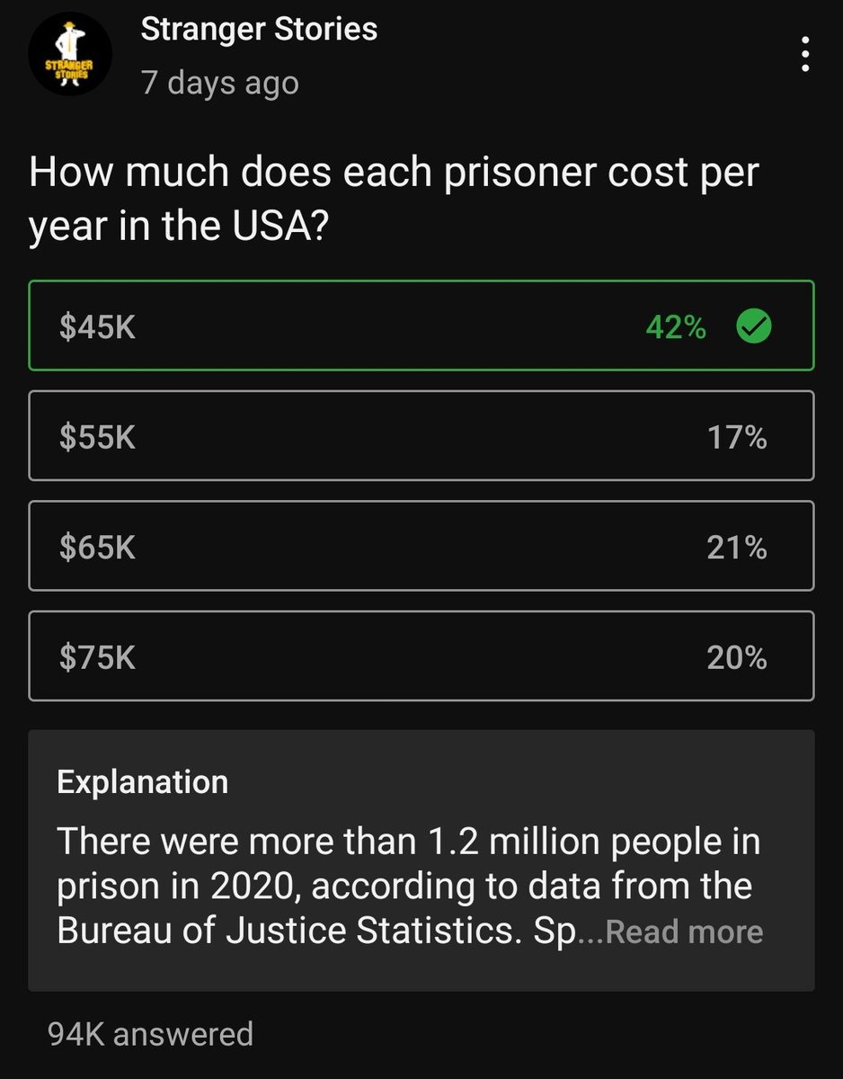 StrangeStoryYT's tweet photo. Prisoners are expensive 🫰
#prisoner #truecrime #PollOfTheDay https://t.co/ga8fFjoriN