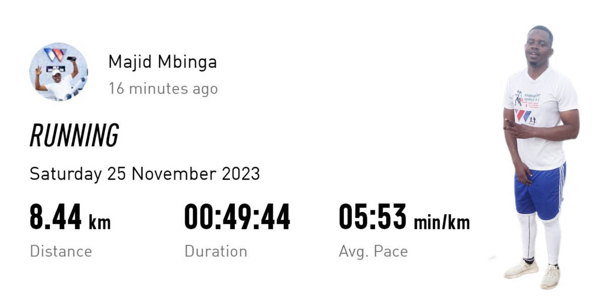 ankali_mambi's tweet photo. #DearMsomi Zimekatika 8.44km mapema tu | #Jogging4Life #TOTRunners https://t.co/eEyPx90q6M