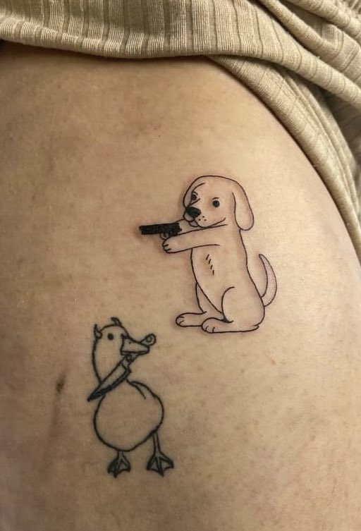 readysetride's tweet photo. I 🩷 my tattoo artist so much https://t.co/HxKkil8UyF