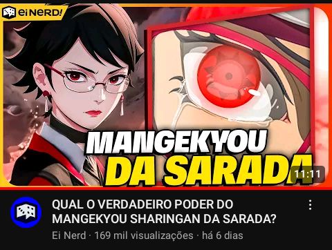 Qual o verdadeiro poder do Mangekyou Sharingan da Sarada? 1º parte #an