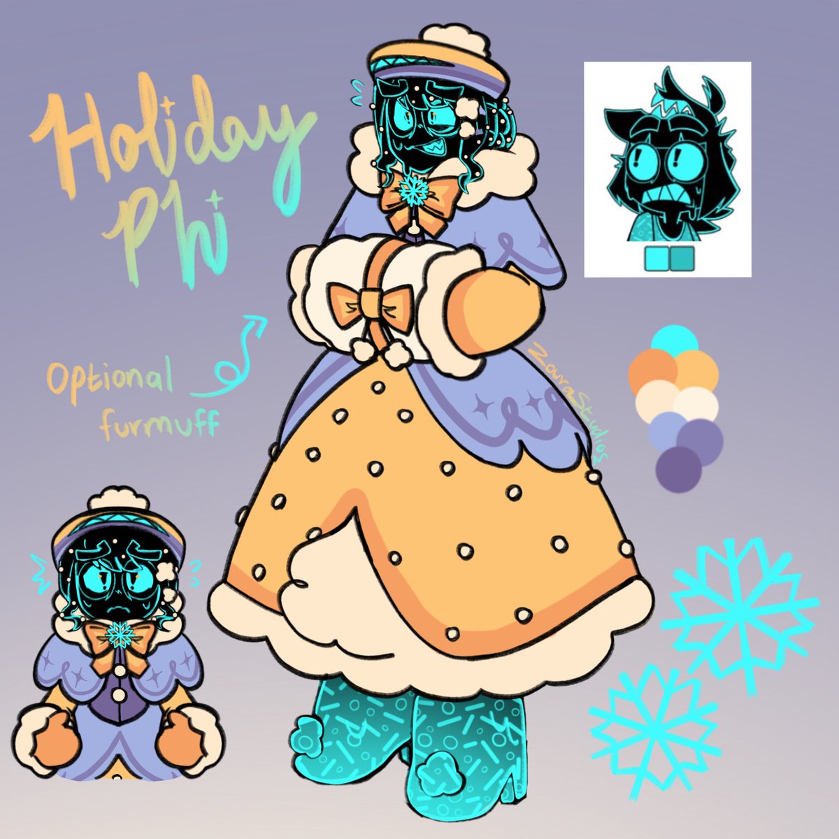 Since thanksgiving is over, I think it’s appropriate to post this! Introducing holiday phi! I’m very close to finishing this emotional wardrobe series so I’m very excited to showing the other ideas I have, anyways I think shes real cute here 🤍 #phisart <a href="/phisnom/">phil 🧪⚠️</a>