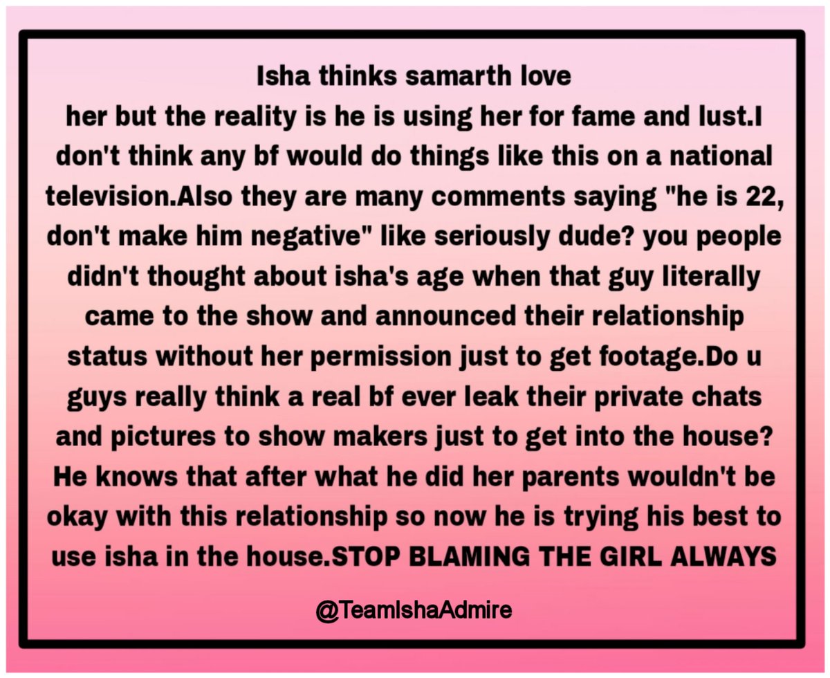 TeamIshaAdmire's tweet photo. BiggBoss need to Expose Him ..
In BB16 they showed clip to soundarya why They're not doing  That in #BB17 ?
@BiggBoss

#IshaMalviya #IshaHolics #IshaMalviya𓃵 #BiggBoss17 #BB17onJioCinema https://t.co/c0GEpCU67O