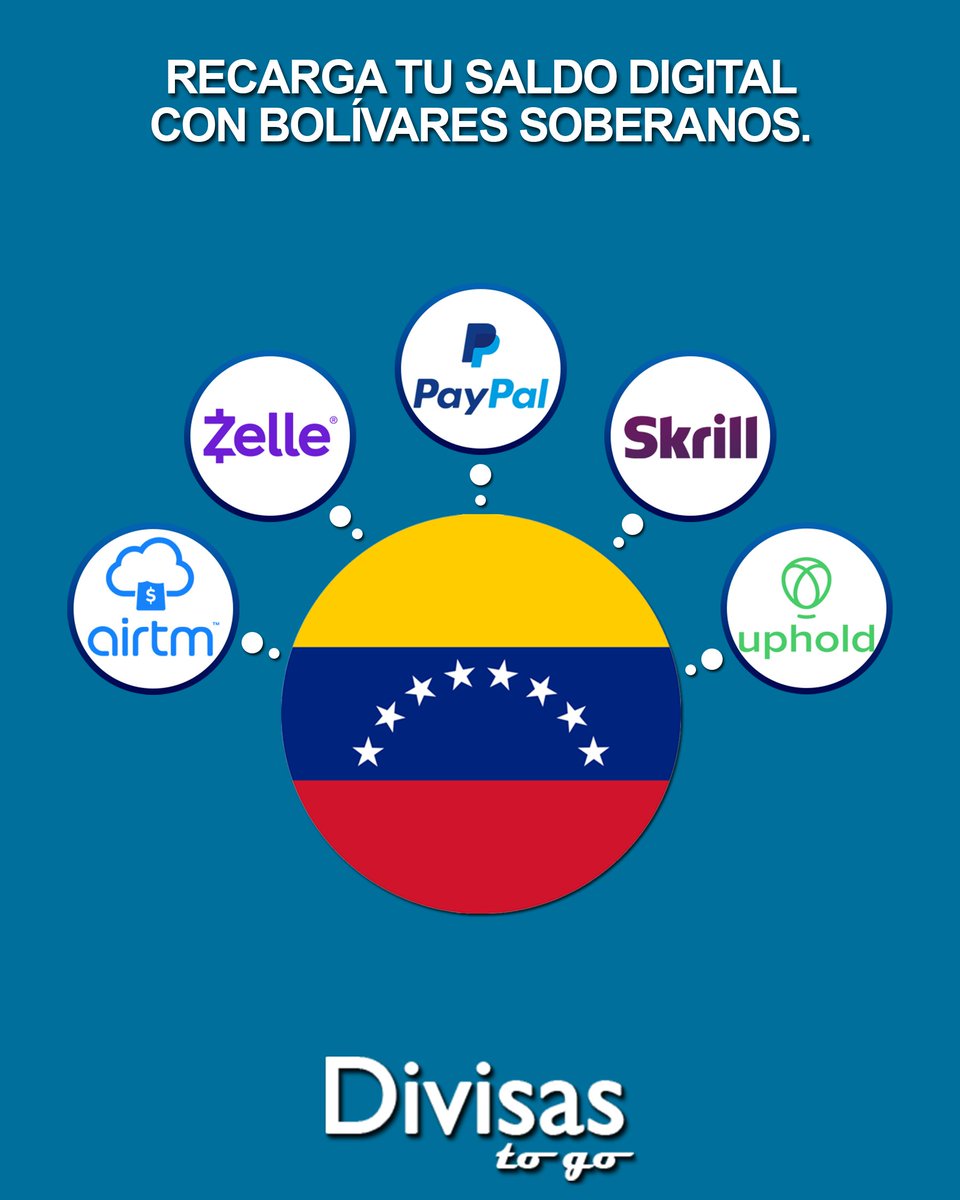 Divisastogove's tweet photo. ¡Compramos tus divisas y te pagamos en Bolívares Digitales! 🇻🇪💸

Disponemos de las mejores tasas del mercado, la mejor atención y la máxima seguridad en toda tus transacciones digitales. 💰

¡Ingresa en el link de la bio y haz tus cambios con los mejores! 👆🏻 https://t.co/y7YBEvzLUY
