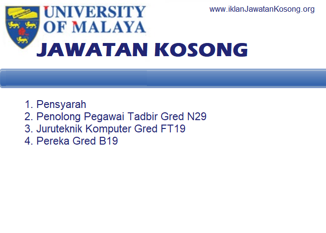 Jawatan Kosong Universiti Malaya Pensyarah Penolong Pegawai Tadbir Gred N29 Juruteknik Komputer Gred FT19 Pereka Gred B19 Tarikh tutup: 28 Nov 2023 𝐊𝐋𝐈𝐊 𝐒𝐄𝐊𝐀𝐑𝐀𝐍𝐆 𝐮𝐧𝐭𝐮𝐤 𝐦𝐚𝐤𝐥𝐮𝐦𝐚𝐭 𝐥𝐚𝐧𝐣𝐮𝐭 𝐩𝐞𝐫𝐦𝐨𝐡𝐨𝐧𝐚𝐧 >> iklanjawatankosong.org/career-in-univ… -------------