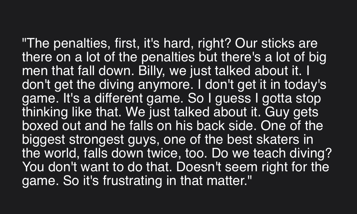 RussoHockey's tweet photo. Evason was frustrated by the penalties tonight, accusing the Avs, specifically Cale Makar, of diving https://t.co/wRKliE3sP1