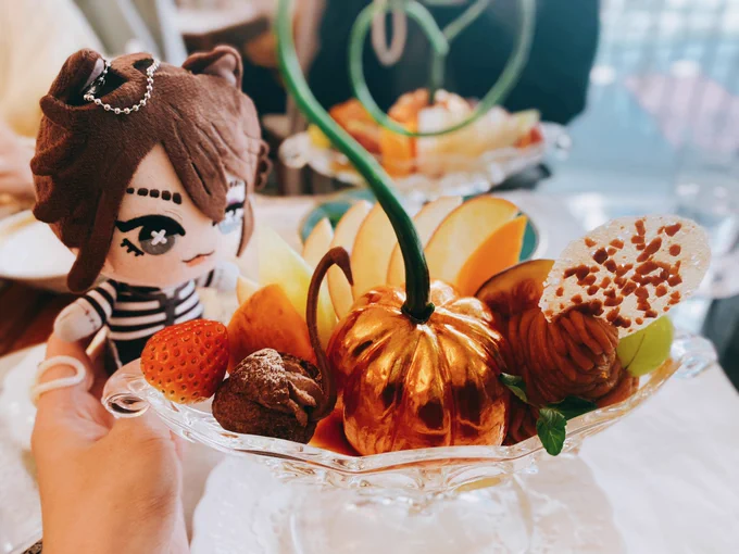 山の上ホテル来れて嬉しい!とてもよかった…カボチャのプリンアラモード食べれて幸