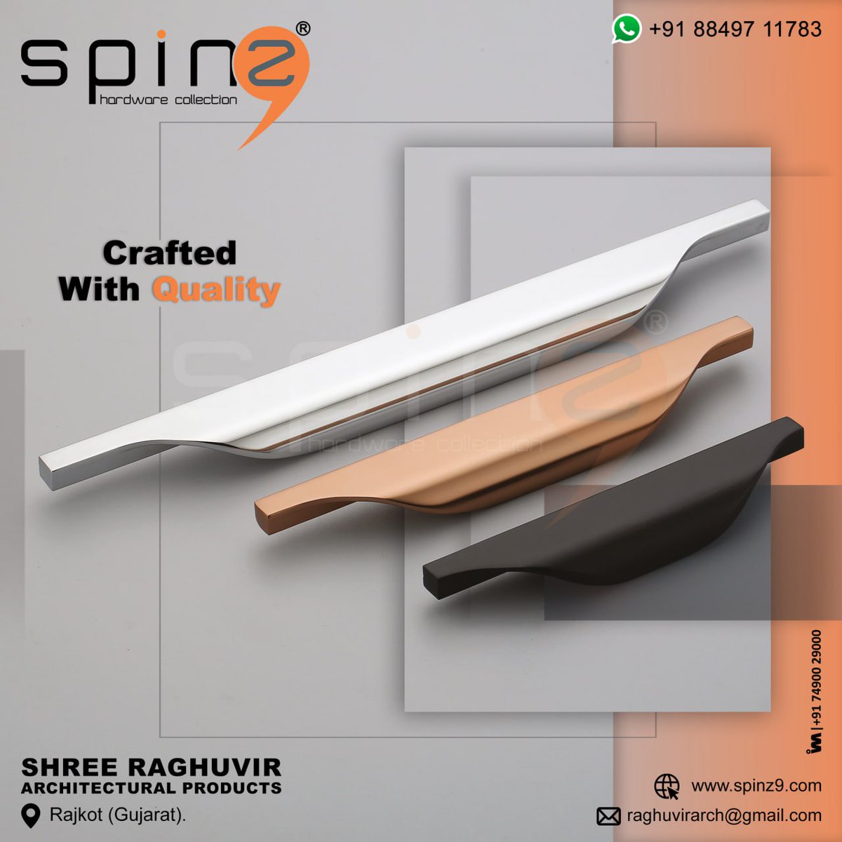 ibais_hardware's tweet photo. SHREE RAGHUVIR ARCHITECTURAL PRODUCTS - RAJKOT
For enquiry via WhatsApp click:
https://t.co/jRmzhKk3Fo
Mr. Shreekant Popat - 88497 11783
#profilehandle #wardrobehandle #cabinethandle #concealedhandle #handlehardware #homedecor #interiorstyling
.
@IBAISMEDIA https://t.co/lxFQr6JK2i